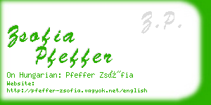 zsofia pfeffer business card